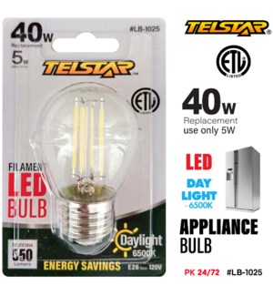 Light Bulb Filament Appliances 5W LED