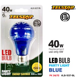 Party Light Bulb-Blue 6W LED