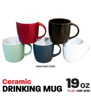 Ceramic Mug 19oz Assorted Colors