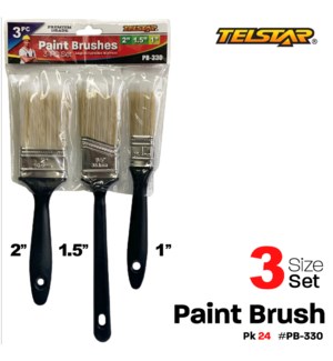 Paint Brushes 3pc 2", 1-1/2", 1"