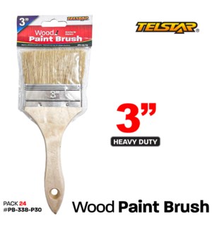 Paint Brush Wood Heavy Duty 3"