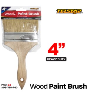 Paint Brush Wood Heavy Duty 4"