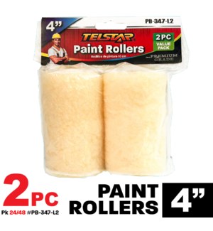 Paint Roller Covers 2Pk 4"