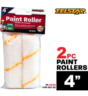 Paint Roller Cover 2Pk 4" ..