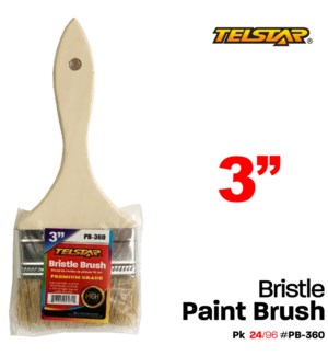 Painting Brush Nature Wood 3''