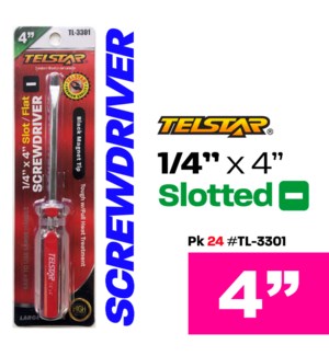 Slotted (1/4x4") Magnet Tip Screwdriver