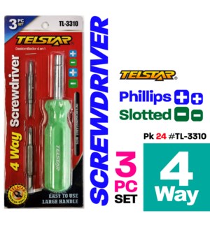 Screwdriver Interchangeable Blades 4 Way