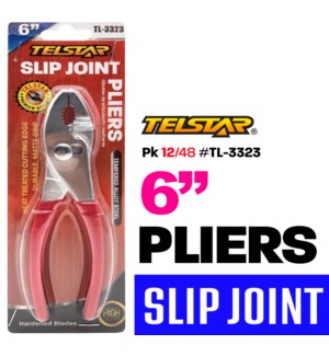 Pliers Slip Joint 6'' Red D.