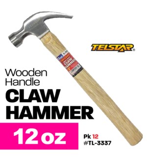 Claw HammerWoodHandleHeavyDuty12oz