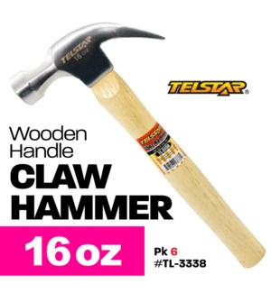 Hammer Wood Handle Heavy Duty Claw 13" L