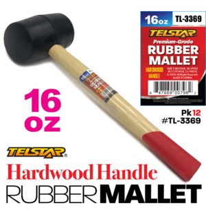 Large Wooden Handle Rubber Mallet