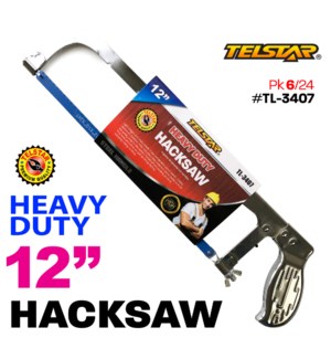 Hacksaw Steel Handle Heavy Duty 12"