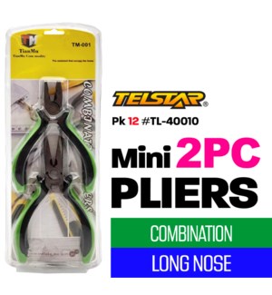 Plier Set Mini 2Pc (Combination & Long Nose)