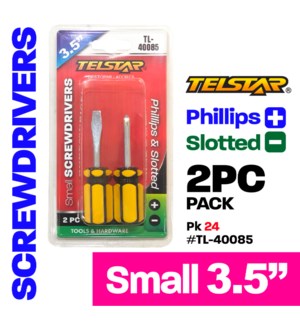 Mini Screwdriver Set 2Pk (Phillips&Flat Head)