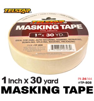 Masking Tape, 1"X30 Yds