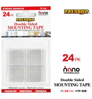 Tape double sided clear mounting 24PK