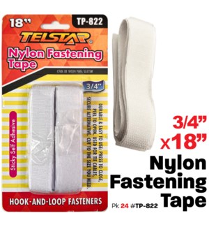 Velcro Fastening Tape, 3/4"X18"