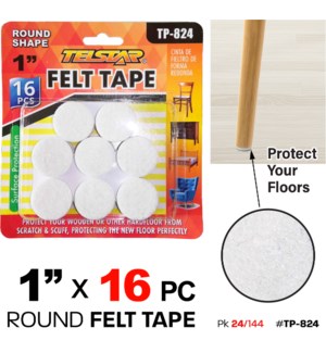 Felt Tape, 1" Round