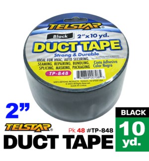 Duct Tape 2"x10 Yds - Black