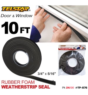 Rubber foam weatherstrip tape