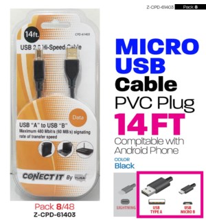 MICRO-USD Cable A-B 14'