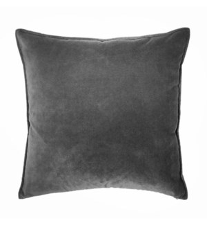 Franklin Velvet - Graphite -  Pillow - 22" x 22"