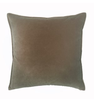 Franklin Velvet - Mushroom -  Pillow - 22" x 22"