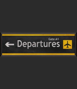 BC Departures Airport Sign
