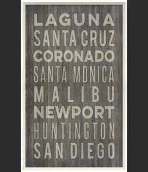 WC California Beach Cities on gray