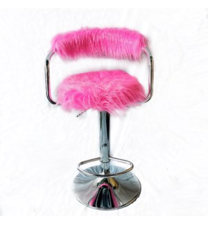 Barstools Golden Textile, Pink Fur Bar Stools