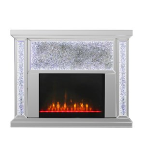 FIREPLACE WITH HEATER ,BLUETOOTH SPEAKER & 4-COLOR CHANGING INSERT 47"X14"X39" -  1/ BOX