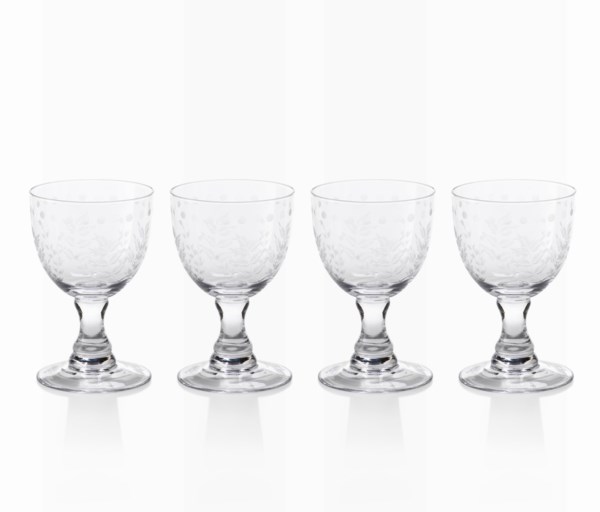 Colton Lane Zodax 5 5 Inch Tall Patia White Wine Glass Set Of 4