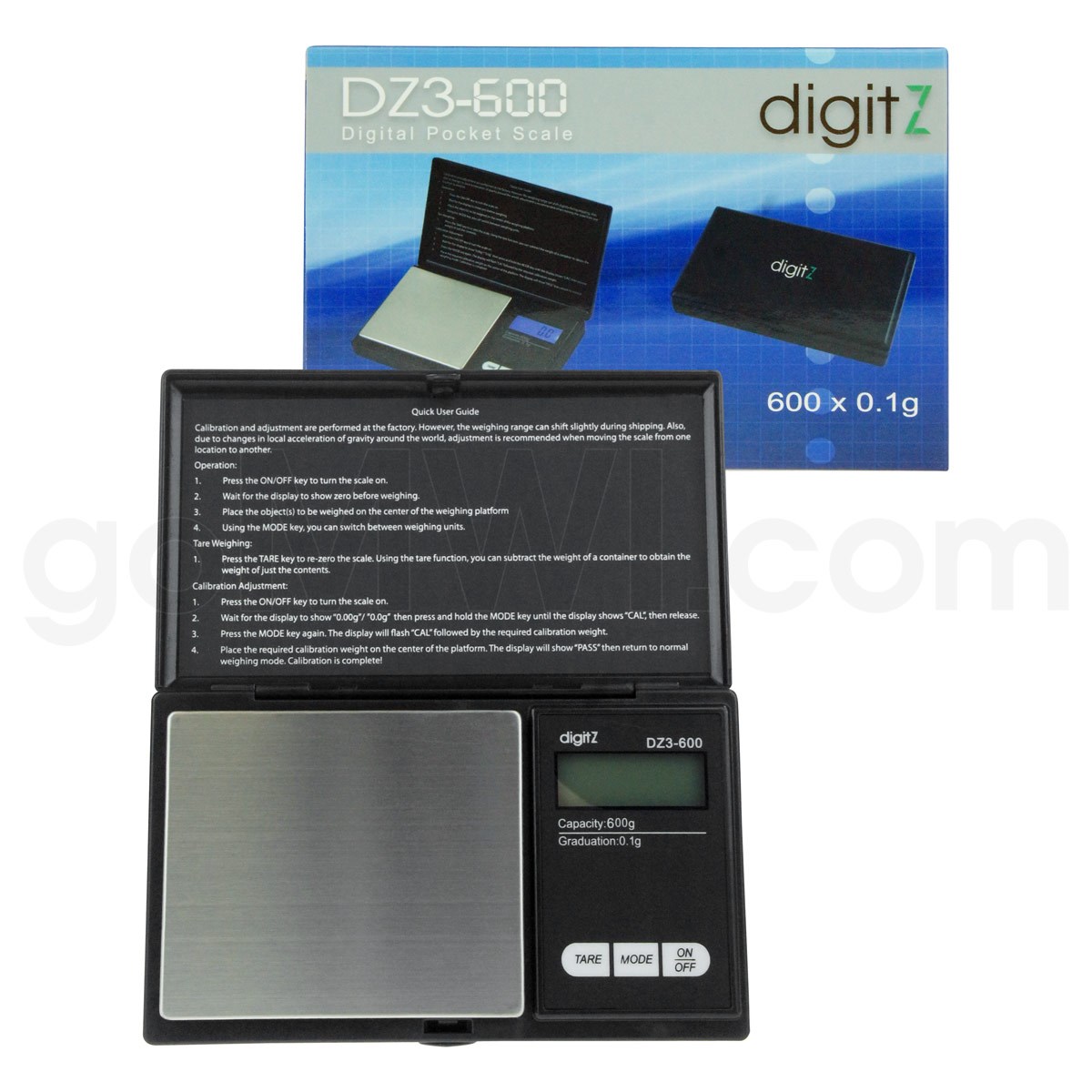 Digitz DZ3600 600g x 0.1g Scales 0.1 gram MWI