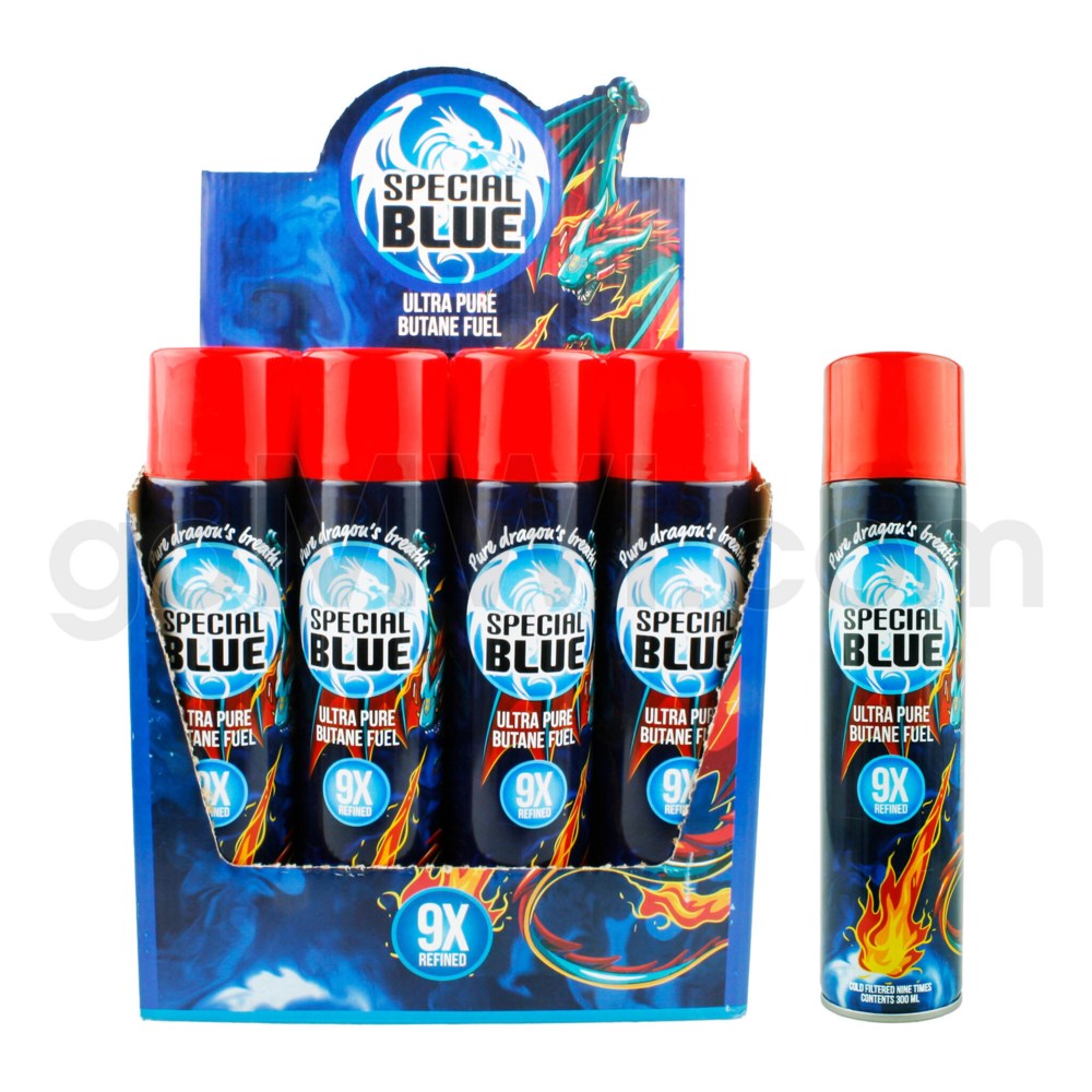 Special Blue 300ml 9X Refined Butane 12PC/BX 96/cs lighter butane MWI