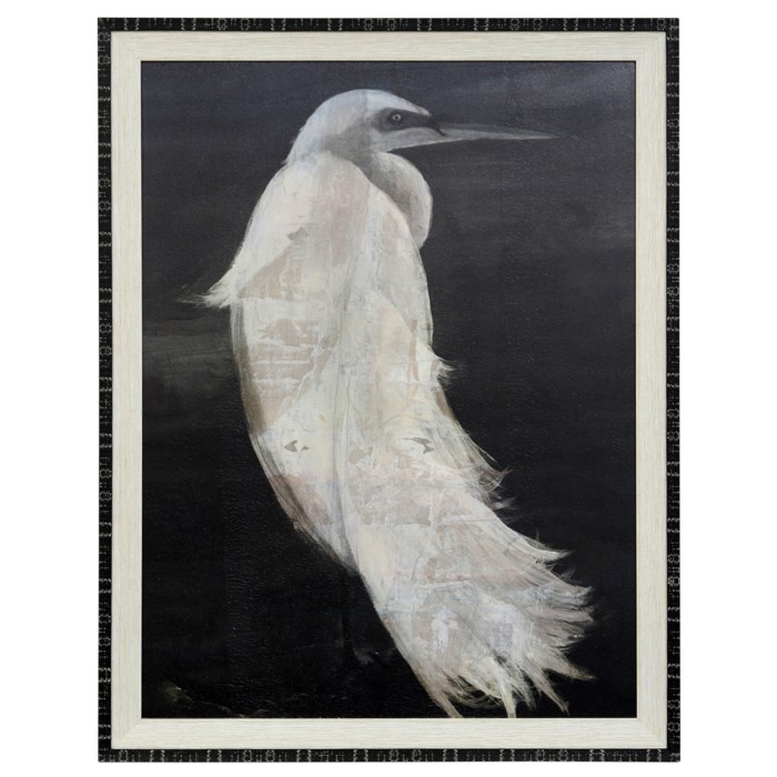 Picture of TEXTURED EGRET II FRAMED PRINT