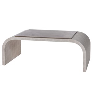 DANN FOLEY LIFESTYLE | Waterfall Cocktail Coffee Table  | 48in w. X 18in ht. X 26in d.
