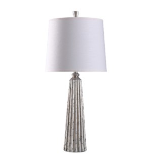 DANN FOLEY LIFESTYLE | Black Pearl Table Lamp with White Shade | 150 Watts | 16in w. X 35in ht. X 16