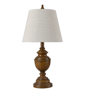 FRENCH OAK | FRENCH OAK | Classic Traditional Accent Table Lamp | Made in Cambodia | 12in w X 25in h