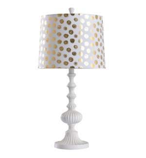 HALIFAX | Cast Table Lamp with Designer Shade | 60 Watts | 12in w. X 25in ht. X 12in d.
