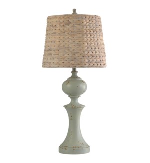 Basilica Sky | Traditional Table Lamp | 150W | 3-Way | Natural Seagrass Woven Shade