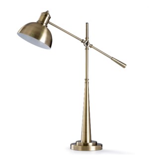 ANTIQUE BRASS | 32in X 26in | Classic Traditional Metal Task Lamp