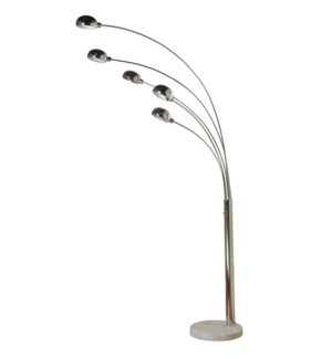 Lyon Chrome | Contemporary | Arch Floor Lamp | Metal | Foot Switch