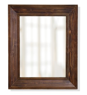 STAINED WOODGRAIN | Chestnut Stained Wooden Mirror | 23in w X 28in ht X 2in d