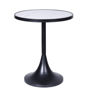Metal and wooden accent table