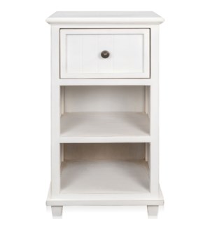 EGG SHELL | Drawer Side Table | 13in w. X 30in ht. X 16in d.