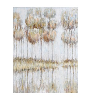 BROOK ORCHARD | Landscape Watercolor Canvas  | 36in w X 48in ht X 2in d