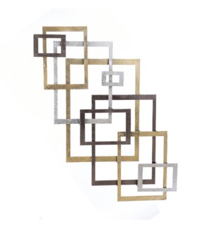 MODERN PORT 9 | Contemporary Painted & Gloss Coated Metal Wall Sculpure | 32in ht. X 51in w. X 2in d