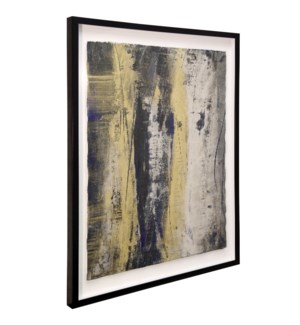 Lawrence Crane I | 36in X 46in | Hand Painted Abstract on Water Color Paper | Framed Under Glass