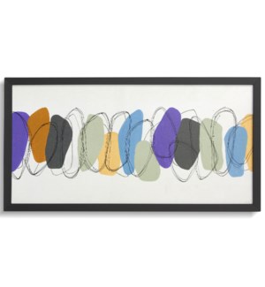 VIBRANT STONES | Textured Framed Print | 22in ht. X 42in w.