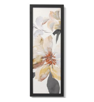 NEUTRAL CLEMATIS II | Textured Framed Print | 14in ht. X 38in w.